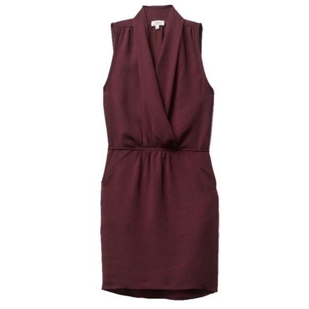 Aritzia Wilfred Burgundy Wrap Dress